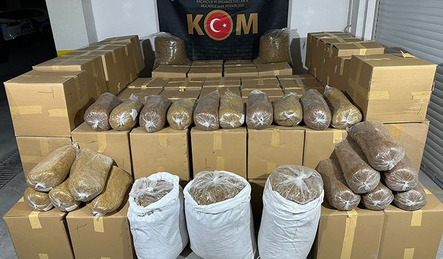 Piyasa değeri 400 bin TL olan 2 ton kıyılmış tütün ele geçirildi