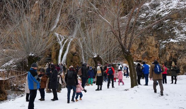 O manzaraya ziyaretçi akını