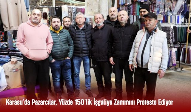 Karasu Pazarcıları, İşgaliye Bedeli Zammına Tepki Gösterdi