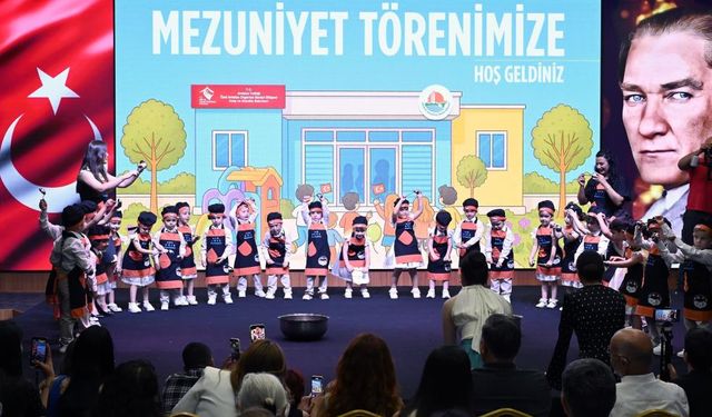 OSB’nin Minikleri Mezuniyet Sevincini Kep Atarak Kutladı