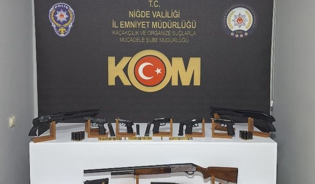 Niğde'de ruhsatsız silah operasyonu: 16 şüpheli gözaltında