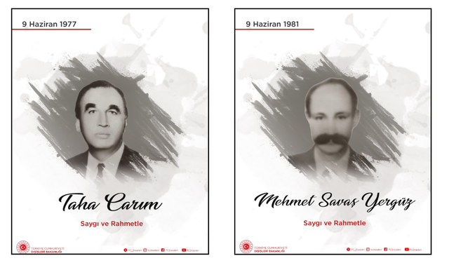 Dışişleri Bakanlığı Şehit Diplomatlar Carım ve Yergüz’ü Andı