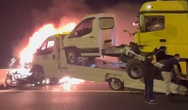 Otoyolda zincirleme kaza: 1 ölü, 1  yaralı