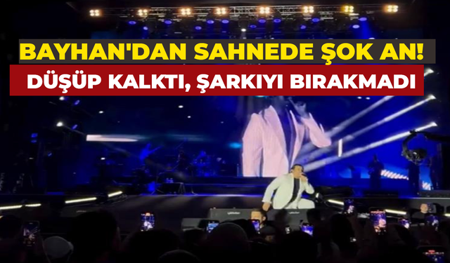 Bayhan'dan Sahnede Şok An! Konserinde düştü. O anlar kamerada