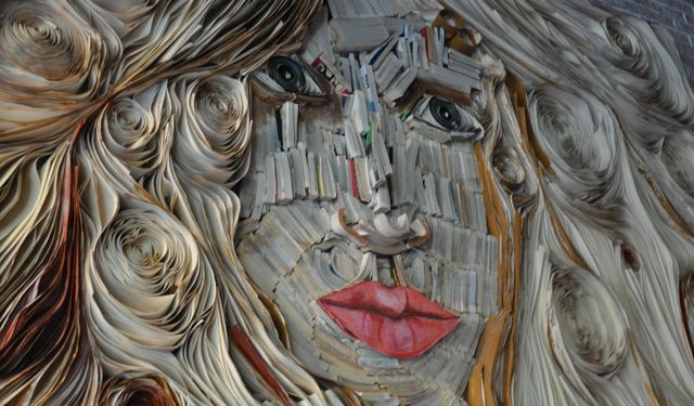 Atıl kitaplar sanat eserine dönüştü