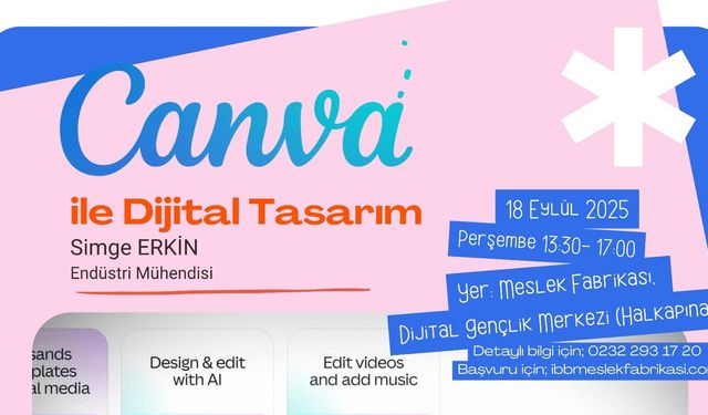 Dijital Gençlik Merkezi'nde "Canva" eğitimi başlıyor