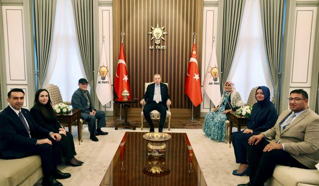 Cumhurbaşkanı Erdoğan şehit ailesini kabul etti