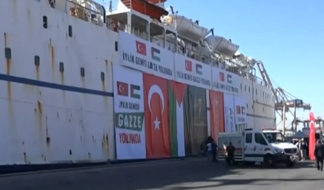Gazze'ye umut köprüsü: 19. iyilik gemisi 1300 ton yardımla Mersin'den uğurlandı!