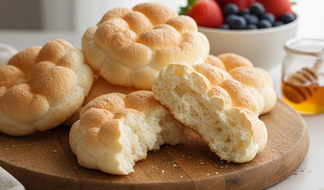 Sadece 2 malzemeyle "bulut ekmek" tarifi! Un yok, karbonhidrat yok