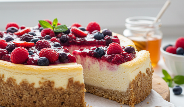 Sadece 3 malzemeli "yalancı" cheesecake! Şeker yok, pişmanlık yok