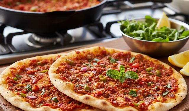 Ev yapımı çıtır lahmacun (tavada enfes lezzet)