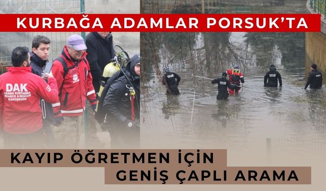 Kayıp öğretmen için 43 kişilik ekip sahada