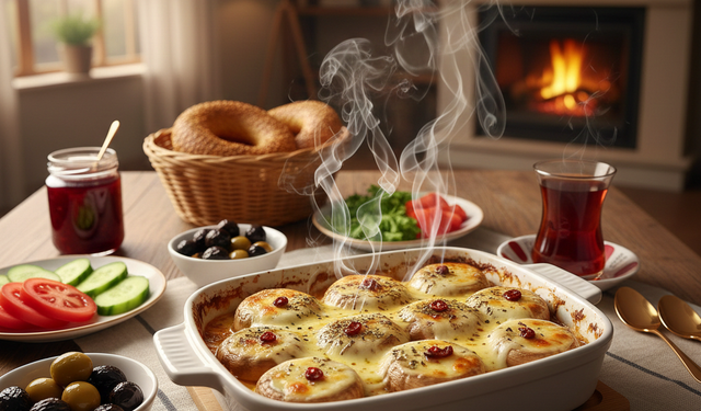 Pazar kahvaltısının gurme dokunuşu:! Fırında kaşarlı mantar tarifi