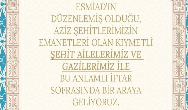 ESMİAD Gönül Köprülerini İftar Sofrasında Kuruyor