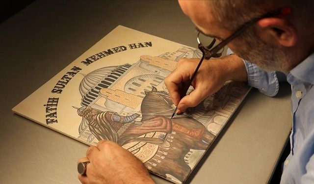 27 metrelik dev çini eserle "Türk Tarihi"