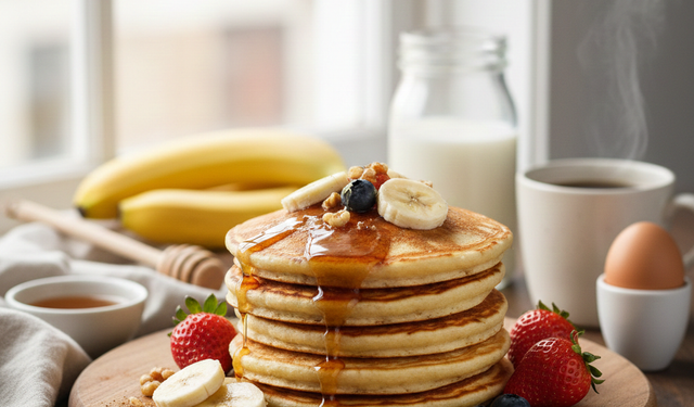 Enfes kahvaltıların sırrı tam kıvamında muzlu pankek tarifi