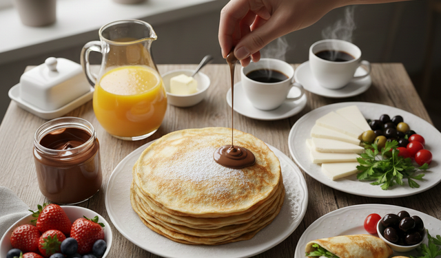 Pazar kahvaltısına pratik ve yumuşak krep tarifi