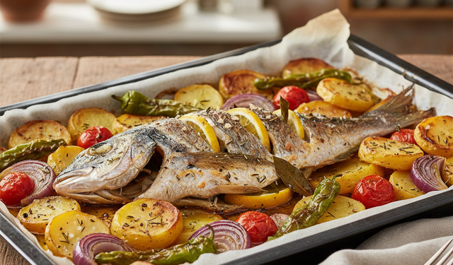 Fırında sebzeli balık tarifi