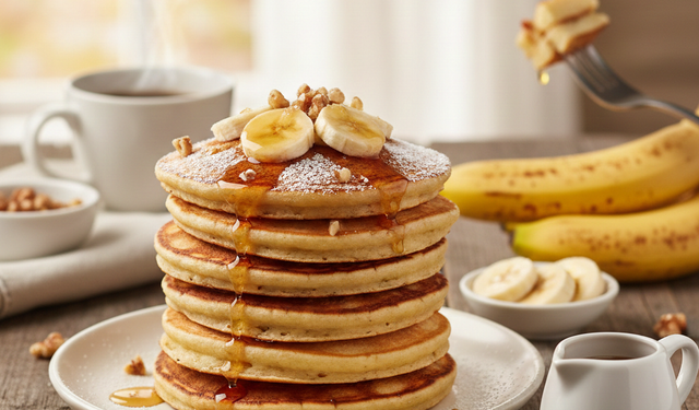 Tam kıvamında, bol muzlu kahvaltı keyfi