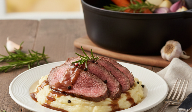 Patates püresi eşliğinde mükemmel et rosto tarifi