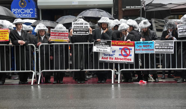 New York'ta dev protesto Ortodoks Yahudiler İsrail'e karşı