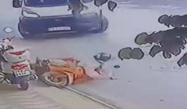 Eskişehir’de Minibüs Motosiklete Çarptı