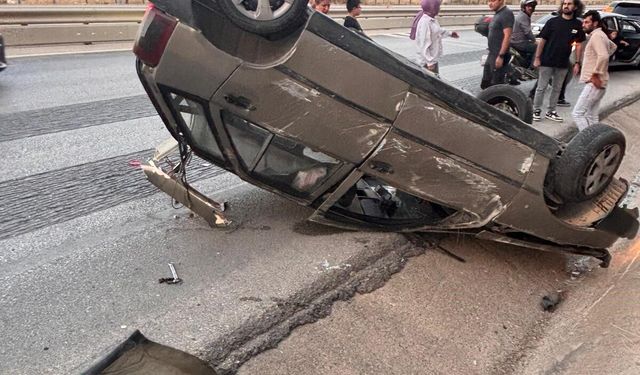Bilecik-Eskişehir Yolunda Otomobil Ters Döndü: 1 Yaralı