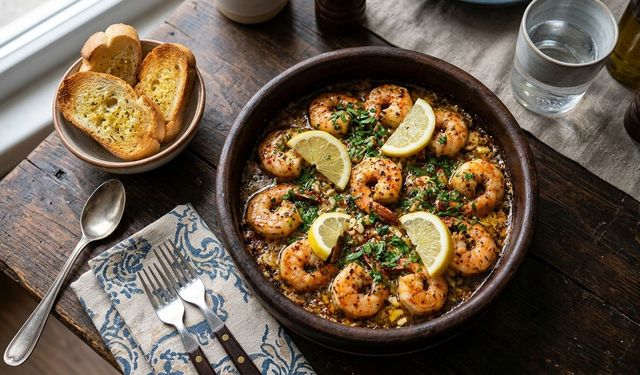 Fırında Sarımsaklı Tereyağlı Karides Tarifi