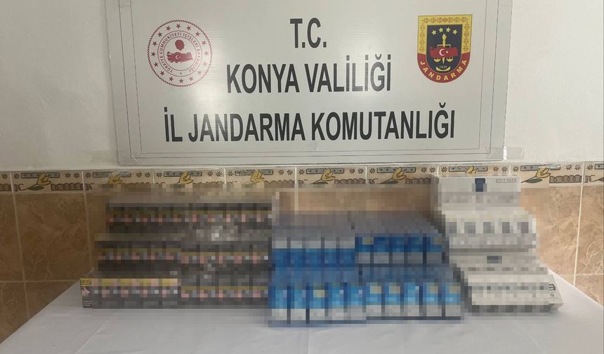 Konya'da jandarma bin 50 adet gümrük kaçağı sigara yakaladı