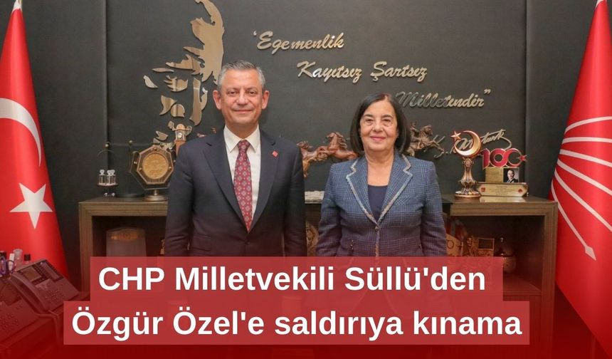CHP Milletvekili Süllü'den Özgür Özel'e saldırıya kınama
