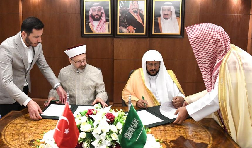 Suudi Arabistan ile “İslami İşler Alanında İşbirliği Mutabakat Zaptı” imzalandı