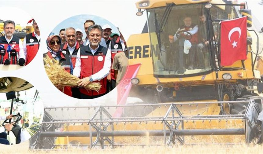 Bakan Yumaklı, Batman'da buğday hasadına katıldı
