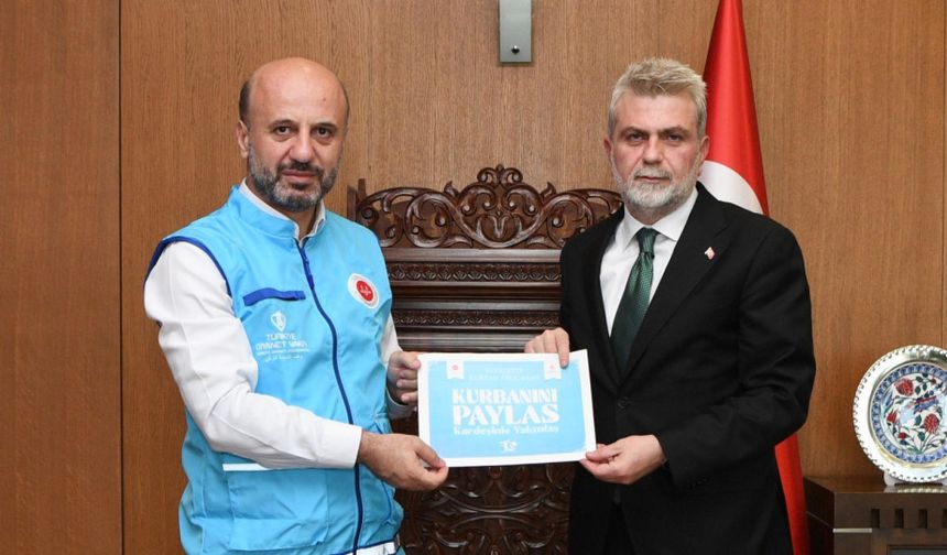 Başkan Görgel’den Vekâleten Kurban Bağışı