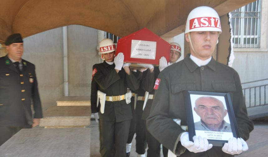 Kıbrıs  gazisi son yolculuğuna uğurlandı