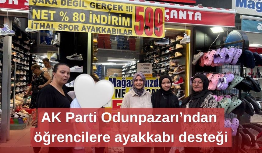 AK Parti Odunpazarı’ndan öğrencilere ayakkabı desteği