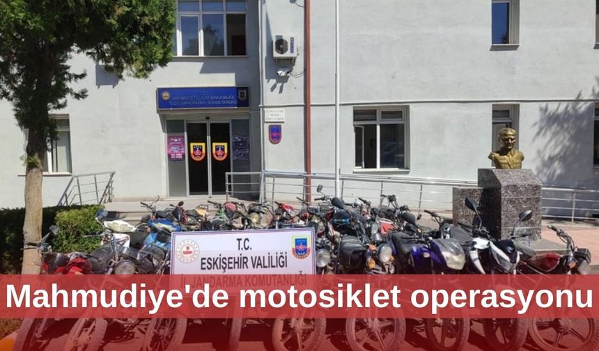 Mahmudiye'de motosiklet operasyonu