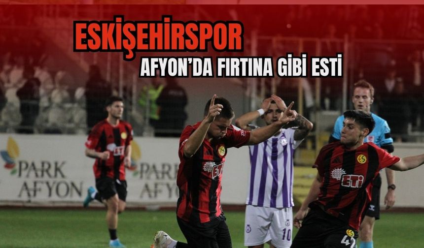 Kırmızı şimşekler Afyon’da fırtına gibi esti