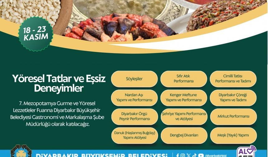 DBB Mezopotamya Gurme Fuarı’nda Diyarbakır Mutfağını tanıtacak