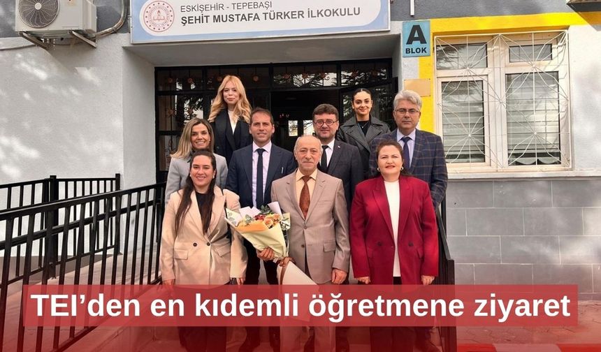 TEI’den en kıdemli öğretmene ziyaret