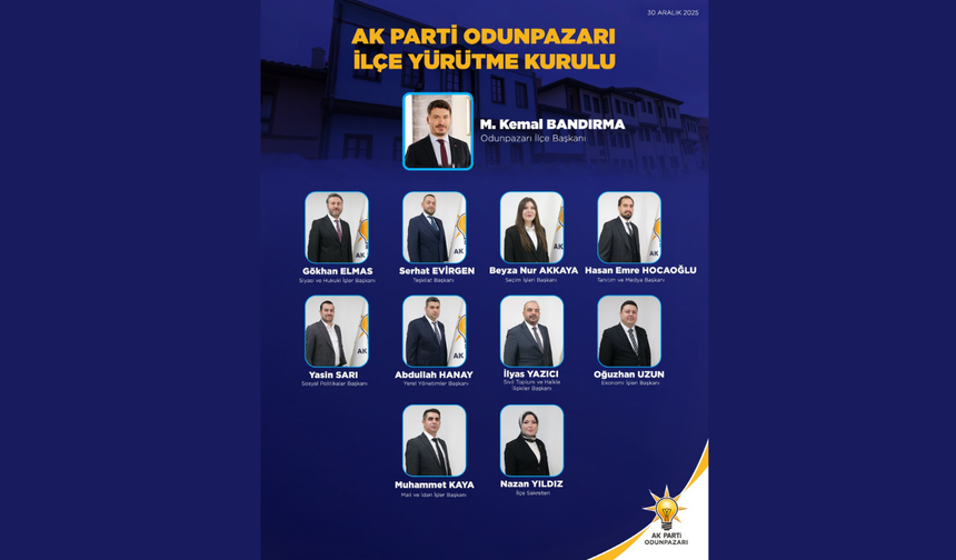 AK Parti Odunpazarı ilçe yönetme kurulu belli oldu