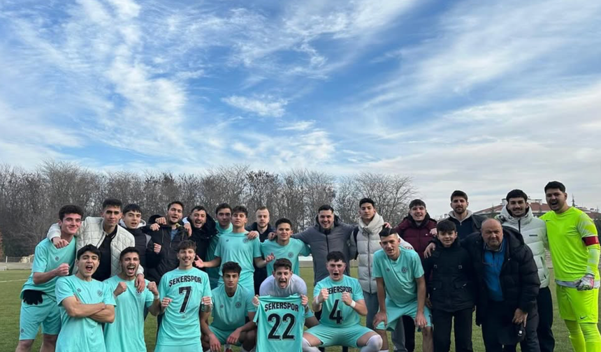 Şekerspor takımı galibiyetle sahadan ayrıldı