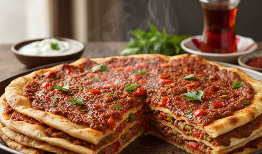 Tepsiyi bir oturuşta bitirtecek! Sosyal medyayı sallayan 'Tepside Lavaş Kebabı'