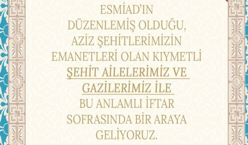 ESMİAD Gönül Köprülerini İftar Sofrasında Kuruyor