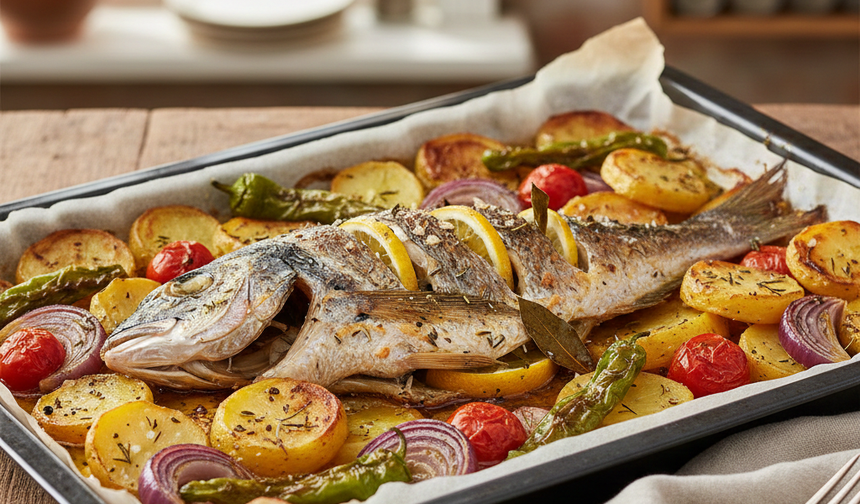 Fırında sebzeli balık tarifi