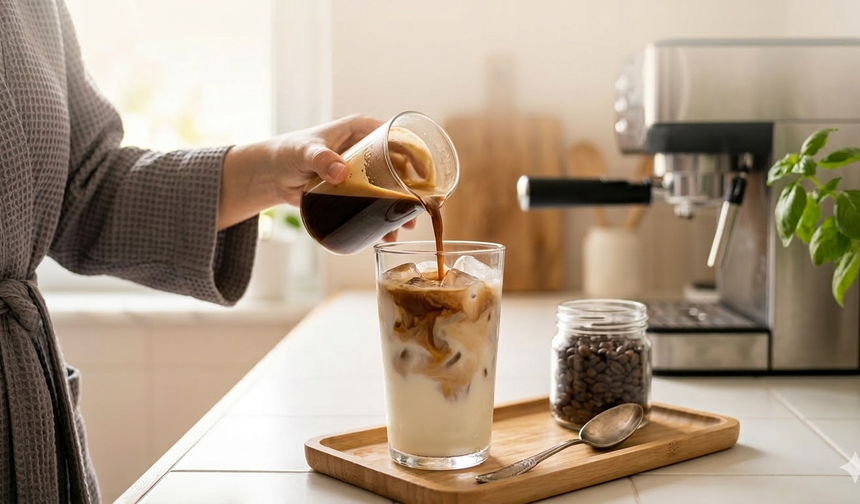 Evde iced latte yapımı: Sadece 3 dakikada hazır