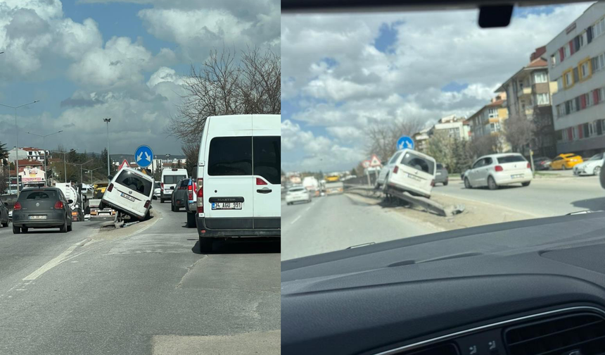 Eskişehir’de çevre yolunda korkutan kaza