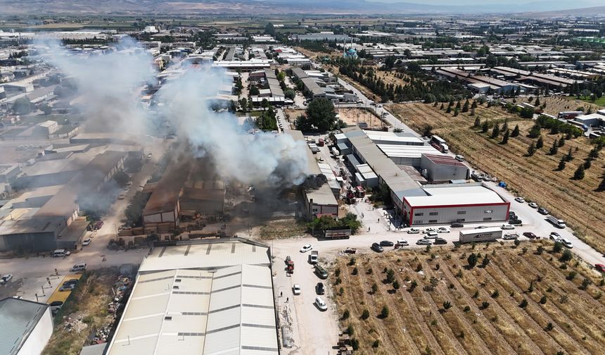 Eskişehir'de Korkutan Fabrika Yangını