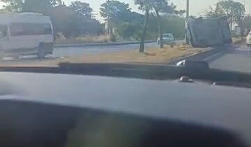 Eskişehir Çevreyolunda Kontrolden Çıkan Otomobil Takla Attı!
