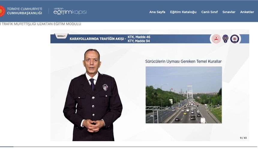 Fahri Trafik Müfettişliği İçin Uzaktan Eğitim Modülü Başlatıldı