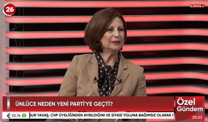 Başkan Ayşe Ünlüce'den Kanal 26'da gündeme dair özel açıklamalar